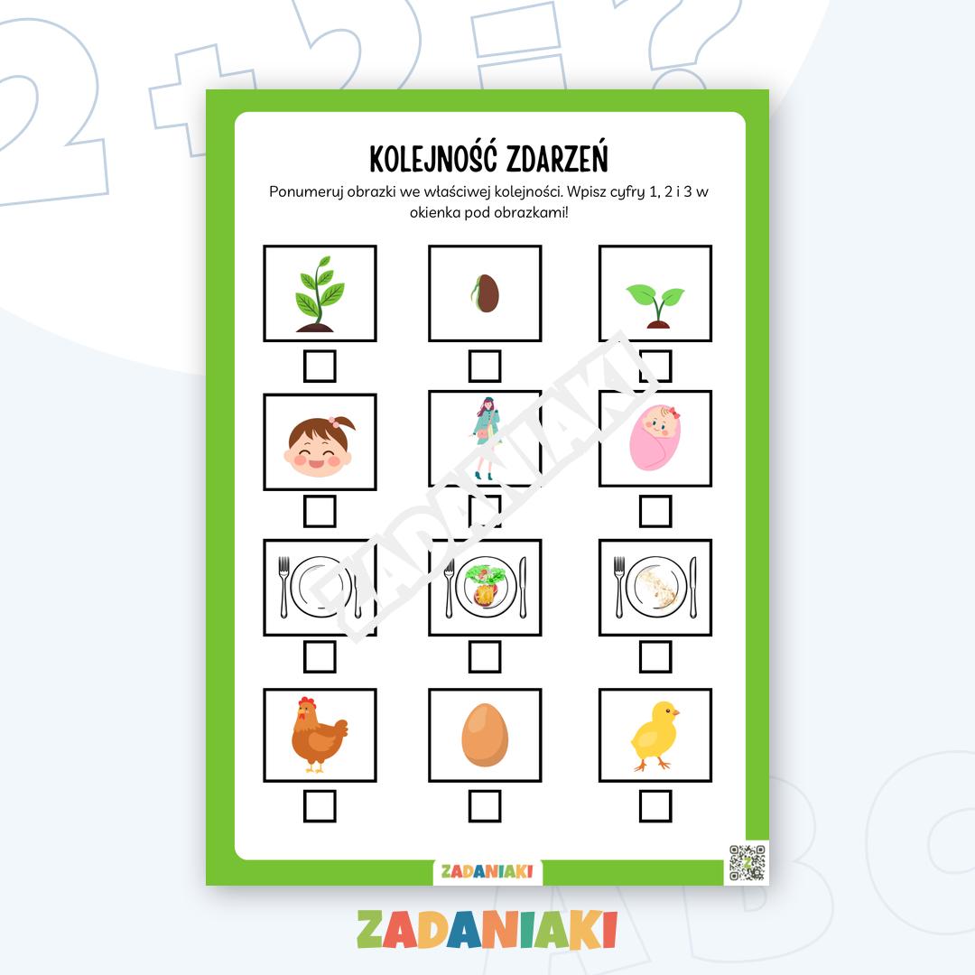 Karta pracy – Kolejność zdarzeń: Trening logicznego myślenia
