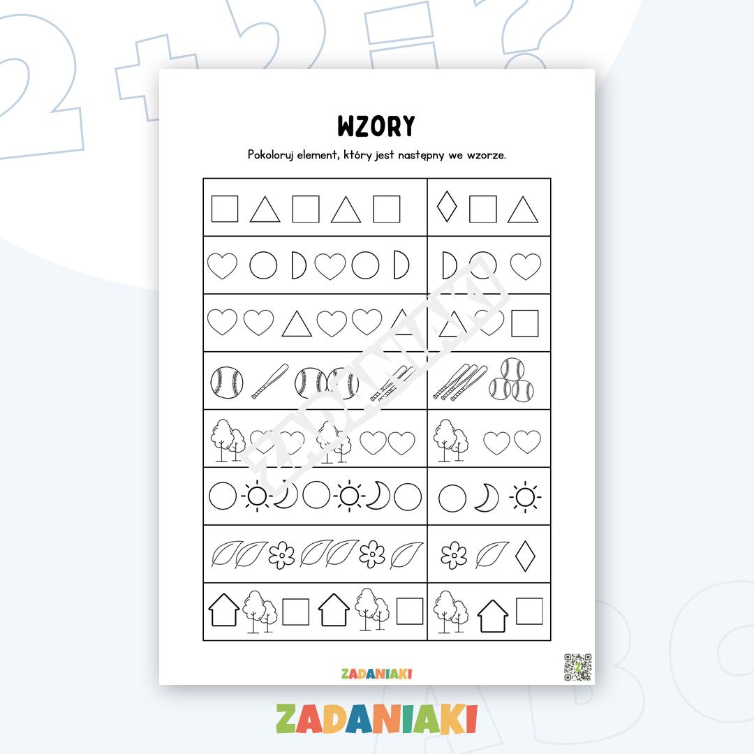 Karta pracy – Wzory i sekwencje: Odkryj, co będzie następne
