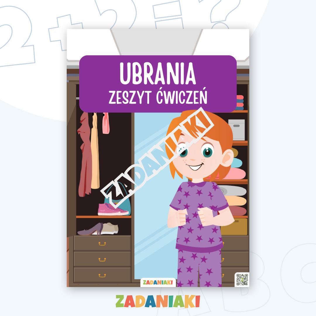 Zeszyt ćwiczeń – Ubrania: Rozwój pisania i logicznego myślenia