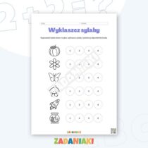 Karta pracy – Podział na sylaby: Odkrywamy słowa przez klaskanie