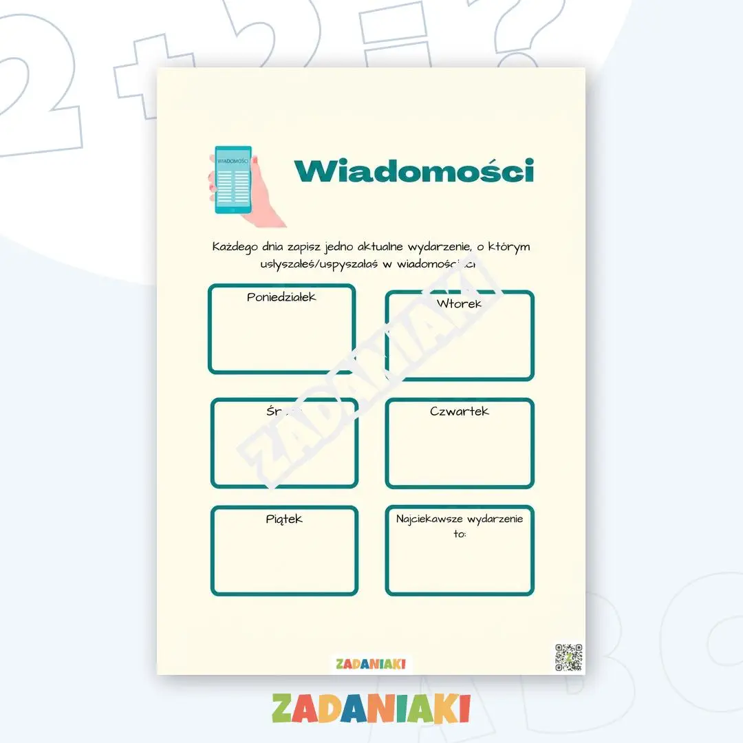 Karta pracy – Tygodniowy przegląd wiadomości: Młody reporter