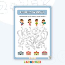 Karta pracy – Powrót do szkoły: Znajdź właściwą drogę