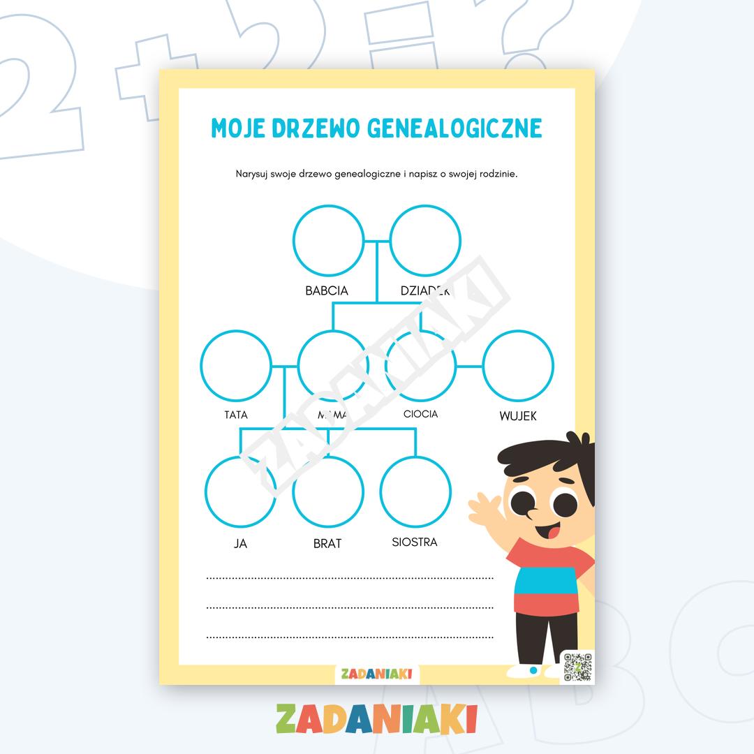 Karta pracy – Drzewo genealogiczne: Poznaj i narysuj swoją rodzinę