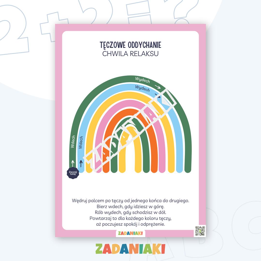 Karta pracy – Relaks i wyciszenie: Tęczowe oddychanie dla najmłodszych