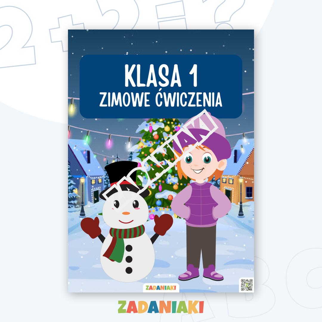 Zeszyt ćwiczeń – Zima w klasie 1: Kreatywna nauka pisania i logicznego myślenia