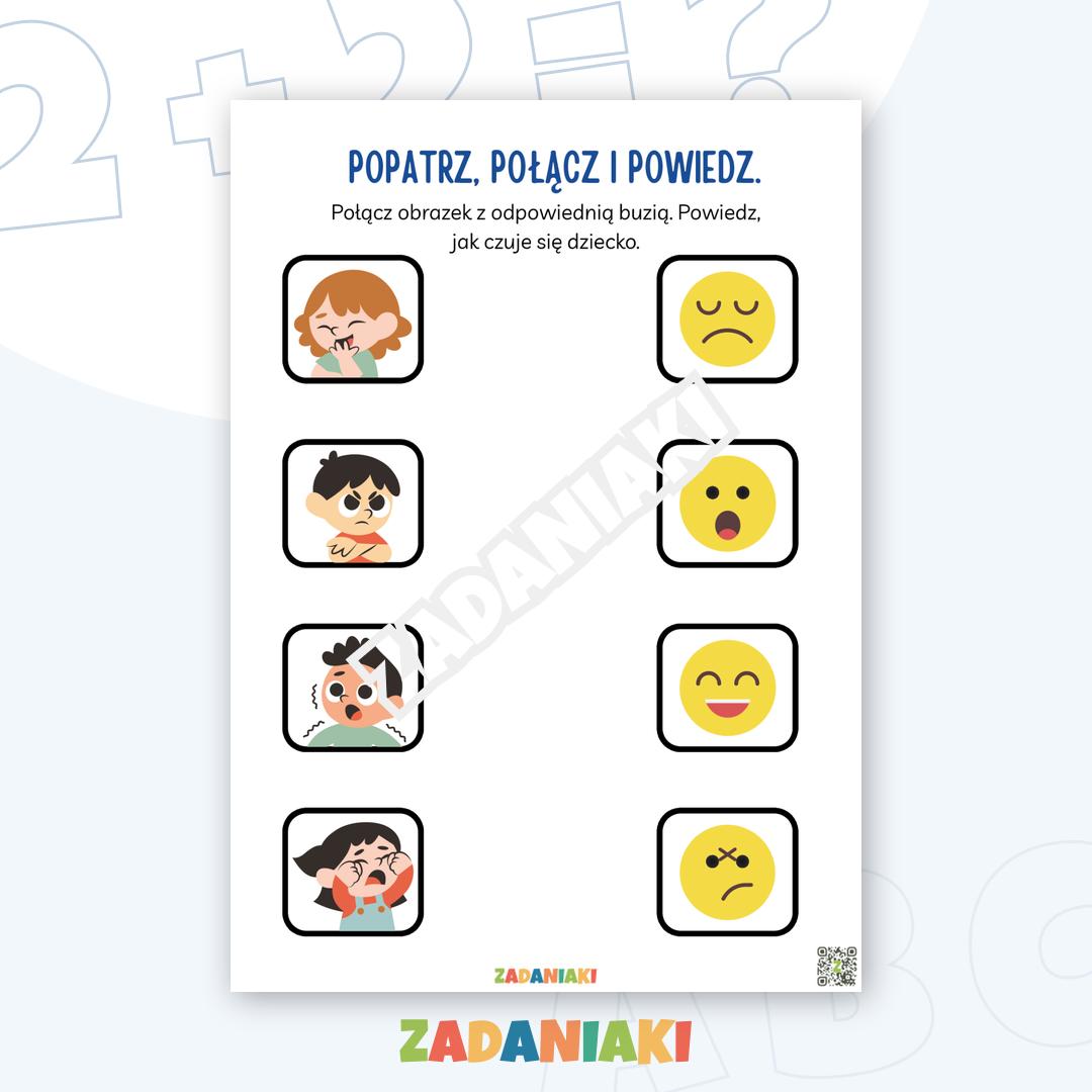 Karty pracy – Emocje: Rozpoznaję i nazywam uczucia