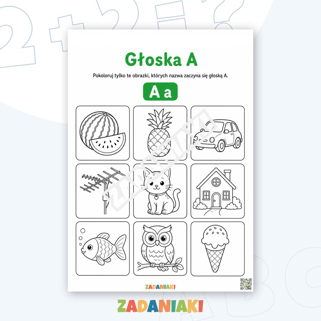 Karty pracy – Pierwsza głoska: Słucham, rozpoznaję i wybieram
