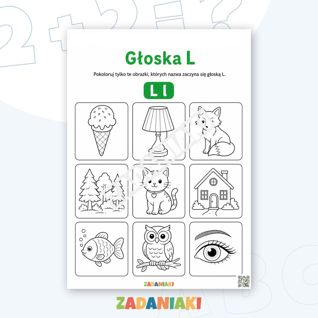 Karty pracy – Pierwsza głoska: Słucham, rozpoznaję i wybieram