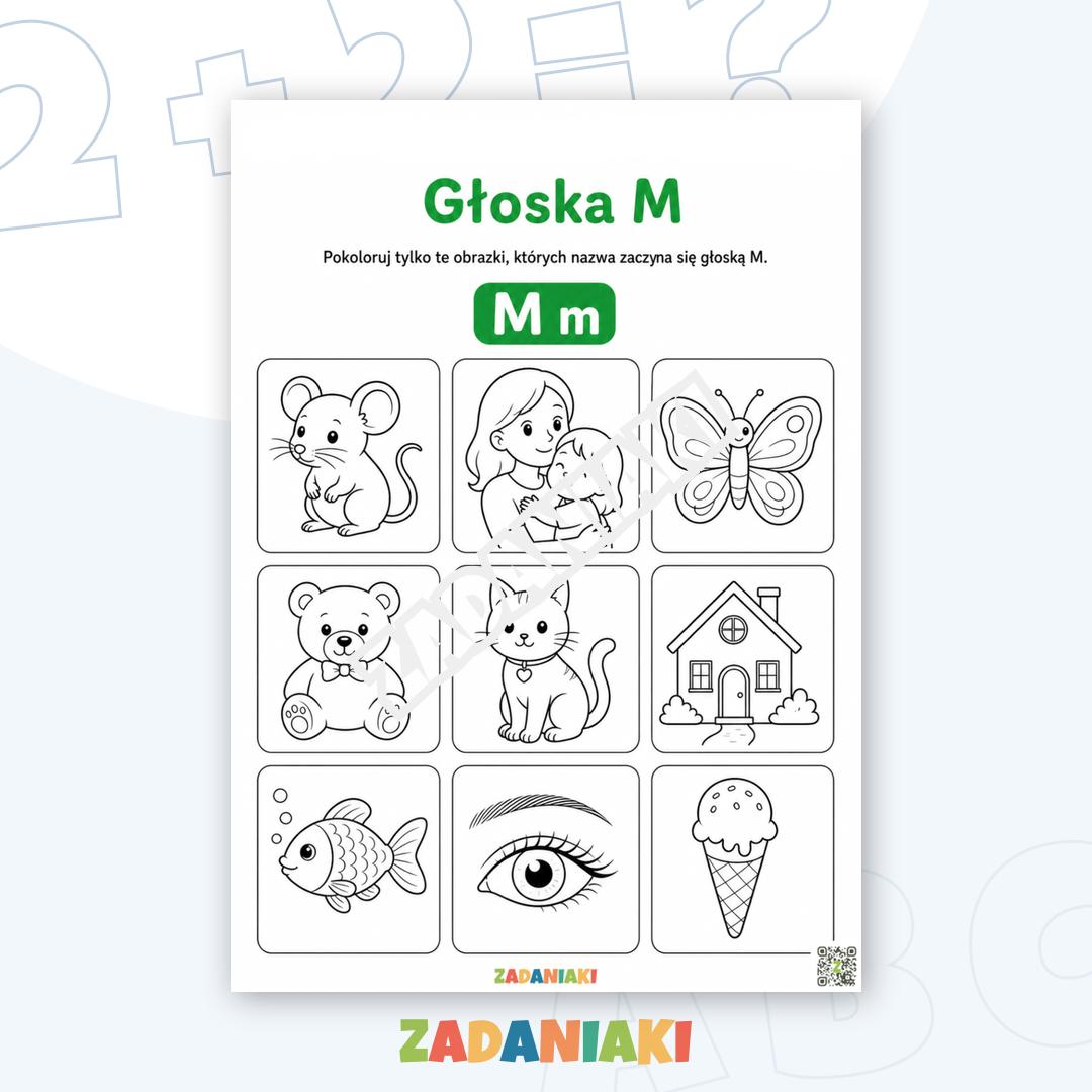 Karty pracy – Pierwsza głoska: Słucham, rozpoznaję i wybieram