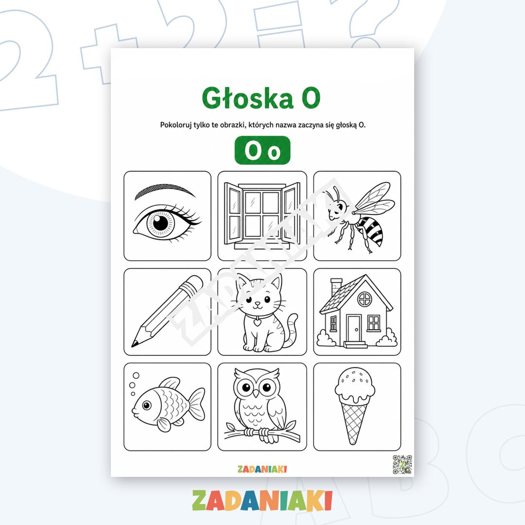 Karty pracy – Pierwsza głoska: Słucham, rozpoznaję i wybieram