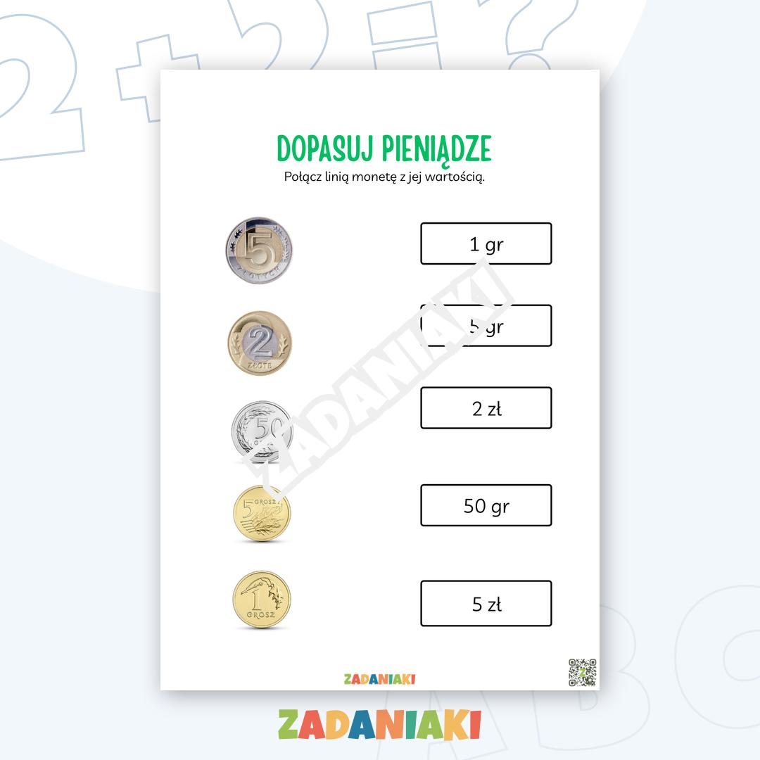 Karty pracy – Polskie pieniądze: Poznajemy monety i banknoty