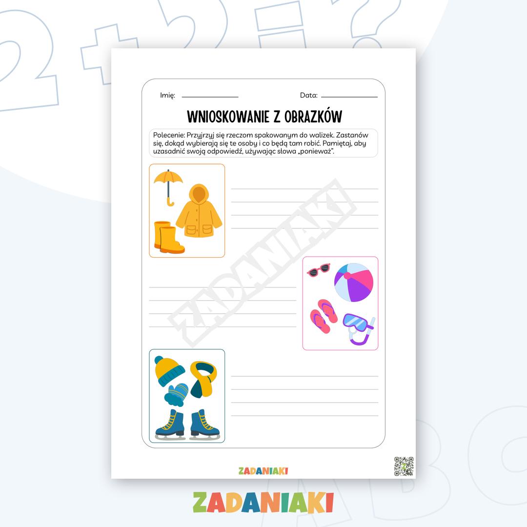 Karta pracy – Logiczne myślenie: Zgadnij po walizce!