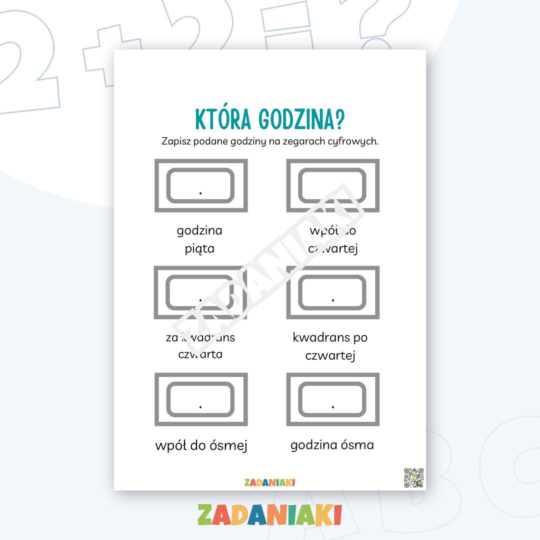 Karta pracy – Odczytywanie czasu: Zostań mistrzem punktualności