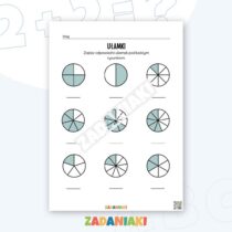 Karta pracy – Ułamki: Rozpoznawanie i zapisywanie części całości