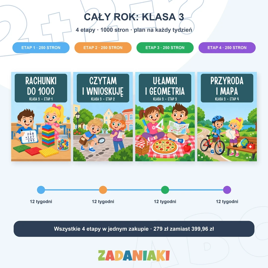 Klasa 3, cały rok – wszystkie 4 etapy (PDF) — pewny start w klasie 4