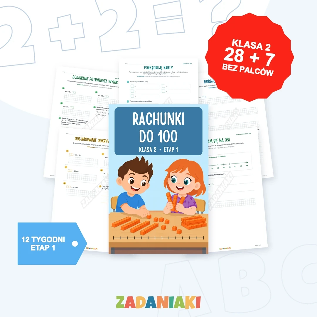 Klasa 2, etap 1: Rachunki do 100 i poprawne zdania