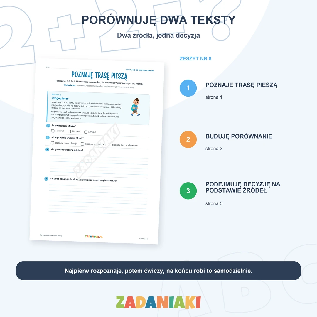 Klasa 2, etap 2: Czytam ze zrozumieniem i piszę poprawnie – Porównuję dwa teksty