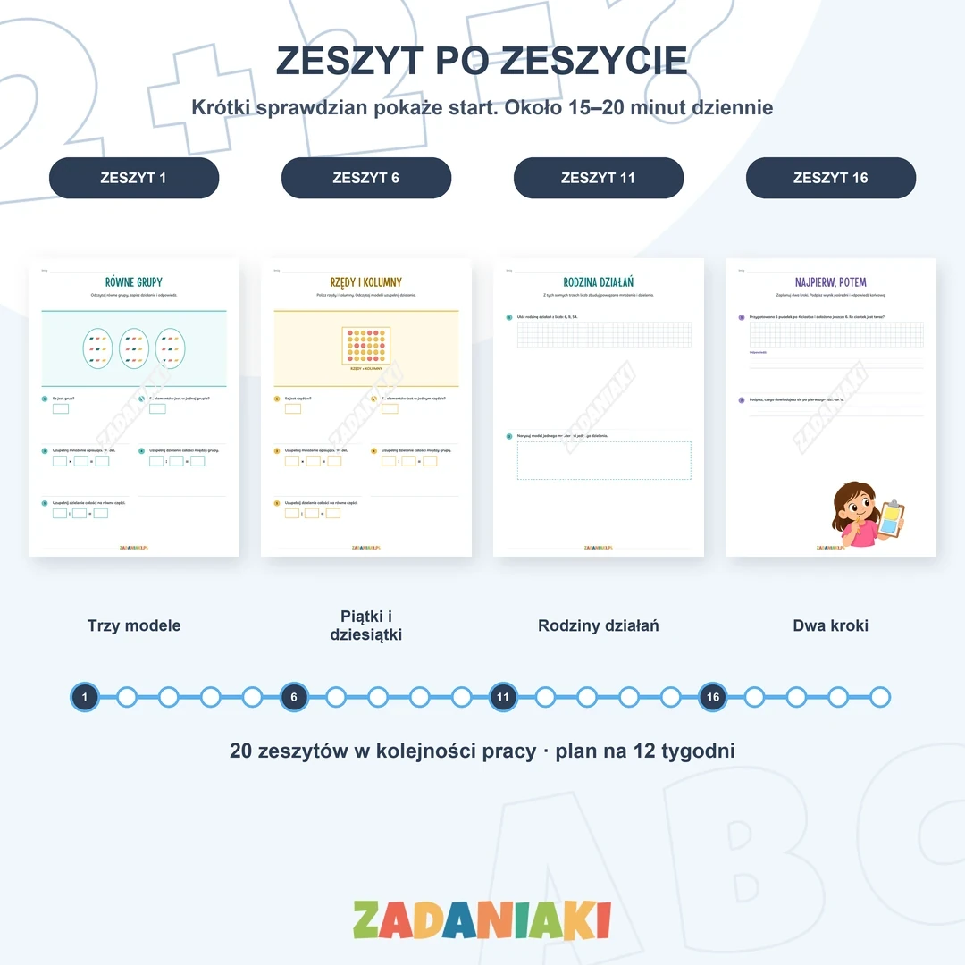Klasa 2, etap 3: Mnożę, dzielę i rozwiązuję zadania – zeszyt po zeszycie