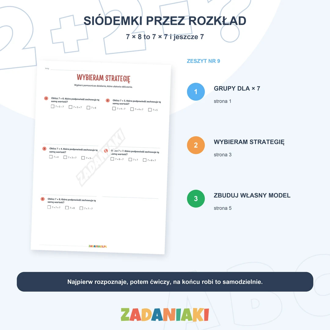 Klasa 2, etap 3: Mnożę, dzielę i rozwiązuję zadania – Siódemki przez rozkład
