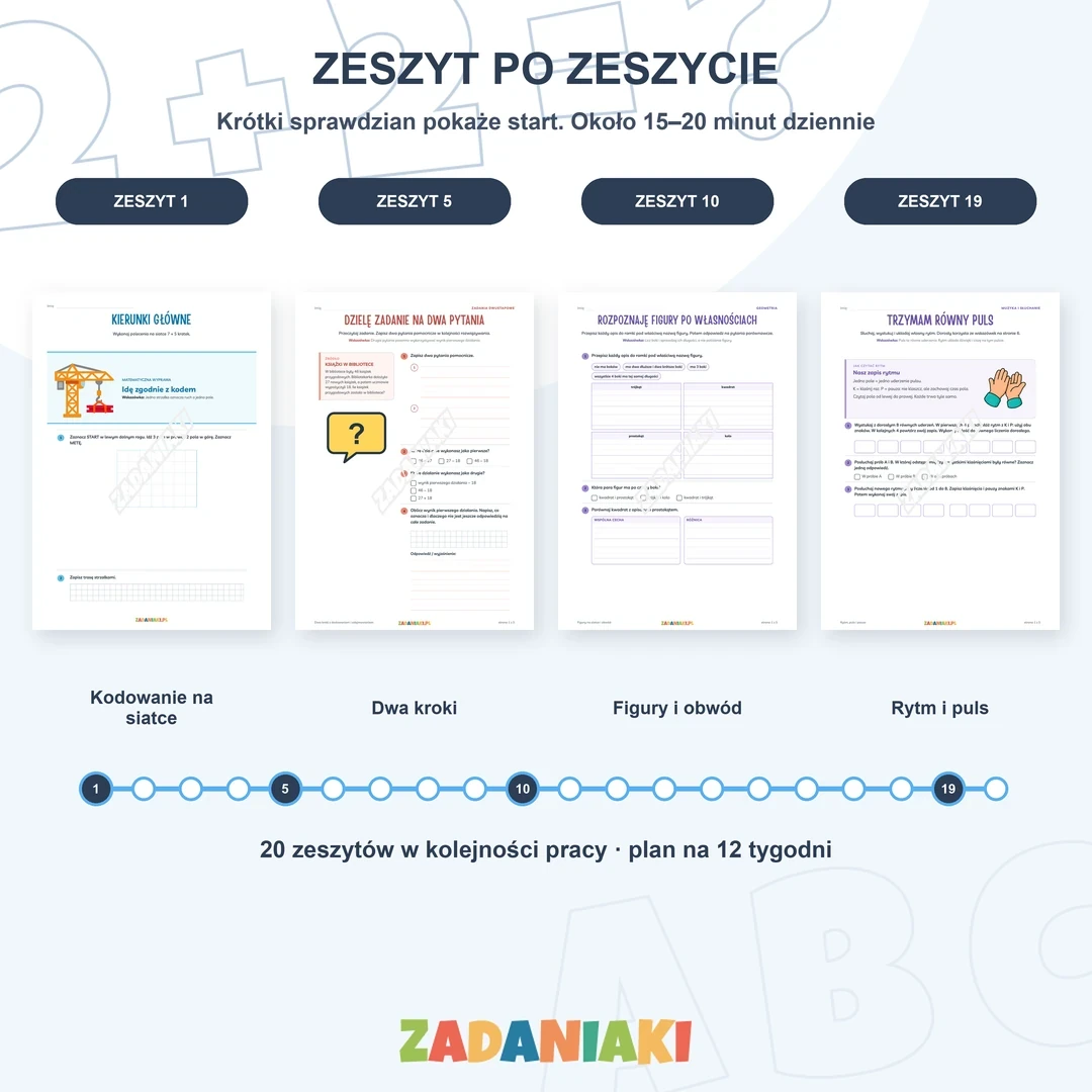 Klasa 2, etap 4: Gotowy do klasy 3 – zeszyt po zeszycie