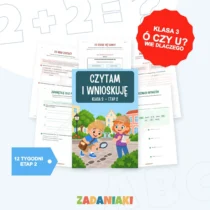 Klasa 3, etap 2: Czytam, wnioskuję i piszę poprawnie – okładka i przykładowe karty pracy