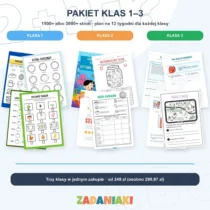 Pakiet klas 1–3 (PDF): zestawy dla klas 1, 2 i 3