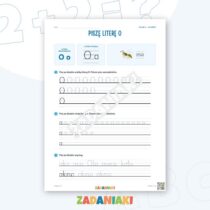 Zeszyt ćwiczeń – Litery O i A: Uczę się pisma pisanego (klasa 1) — przykładowa karta pracy 1