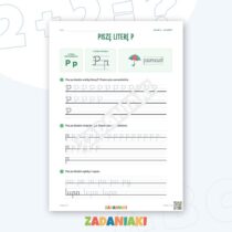 Zeszyt ćwiczeń – Litery P i N: Uczę się pisma pisanego (klasa 1) — przykładowa karta pracy 1