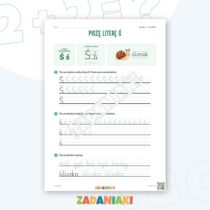 Zeszyt ćwiczeń – Litery Ś i Ć: Uczę się pisma pisanego (klasa 1) — przykładowa karta pracy 1