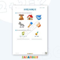 Zeszyt ćwiczeń – Dwuznaki Dz i Dź: Piszę dwuznaki pismem pisanym (klasa 1) — przykładowa karta pracy 2