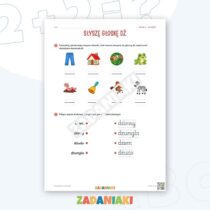 Zeszyt ćwiczeń – Dwuznak Dż i powtórka: Piszę dwuznaki pismem pisanym (klasa 1) — przykładowa karta pracy 2
