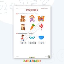 Zeszyt ćwiczeń – Litery M i T: Poznaję litery drukowane (5–6 lat) — przykładowa karta pracy 2