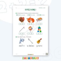 Zeszyt ćwiczeń – Litery I i J: Poznaję litery drukowane (5–6 lat) — przykładowa karta pracy 2