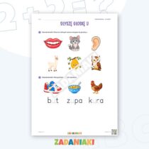 Zeszyt ćwiczeń – Litery U i Ó: Poznaję litery drukowane (5–6 lat) — przykładowa karta pracy 2