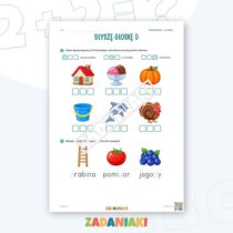 Zeszyt ćwiczeń – Litery D i E: Poznaję litery drukowane (5–6 lat) — przykładowa karta pracy 2