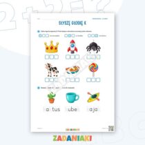 Zeszyt ćwiczeń – Litery K i L: Poznaję litery drukowane (5–6 lat) — przykładowa karta pracy 2