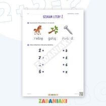 Zeszyt ćwiczeń – Litery Ź i Ń: Poznaję litery drukowane (5–6 lat) — przykładowa karta pracy 2