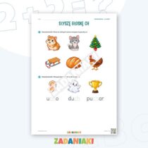 Zeszyt ćwiczeń – Dwuznaki Ch i Sz: Poznaję dwuznaki (5–6 lat) — przykładowa karta pracy 2
