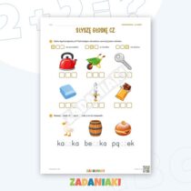 Zeszyt ćwiczeń – Dwuznaki Cz i Rz: Poznaję dwuznaki (5–6 lat) — przykładowa karta pracy 2