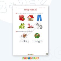 Zeszyt ćwiczeń – Dwuznak Dż i powtórka: Poznaję dwuznaki (5–6 lat) — przykładowa karta pracy 2