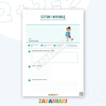Zeszyt ćwiczeń – Czytam instrukcje i wykonuję polecenia: wykonuj kolejne kroki bez pomijania warunków — przykładowa karta pracy 1