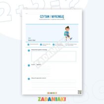 Zeszyt ćwiczeń – Czytam instrukcje i wykonuję polecenia: wykonuj kolejne kroki bez pomijania warunków — przykładowa karta pracy 2