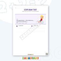 Zeszyt ćwiczeń – Uzupełniam krótki tekst: dobieraj wyrazy pasujące znaczeniem i formą — przykładowa karta pracy 2