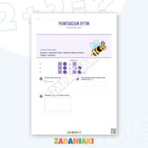 Zeszyt ćwiczeń – Rytm, dźwięk i instrumenty: rozróżniaj dźwięki oraz twórz własne rytmy — przykładowa karta pracy 1