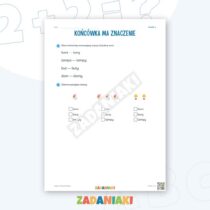 Zeszyt ćwiczeń – Czytam całą końcówkę: Czytam i wyciągam wnioski — przykładowa karta pracy 1