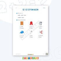Zeszyt ćwiczeń – Czytam wyrazy z sz i cz: Czytam i wyciągam wnioski — przykładowa karta pracy 1