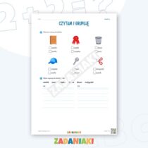 Zeszyt ćwiczeń – Czytam wyrazy z sz i cz: Czytam i wyciągam wnioski — przykładowa karta pracy 2