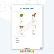 Zeszyt ćwiczeń – Czytam wyrazy z miękkimi głoskami: Czytam i wyciągam wnioski — przykładowa karta pracy 1