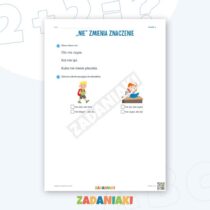 Zeszyt ćwiczeń – Czytam uważnie: nie i ale: Czytam i wyciągam wnioski — przykładowa karta pracy 1