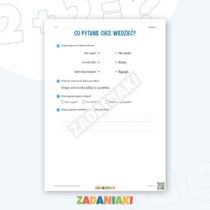 Zeszyt ćwiczeń – Czytam pytanie i szukam odpowiedzi: Czytam i wyciągam wnioski — przykładowa karta pracy 1